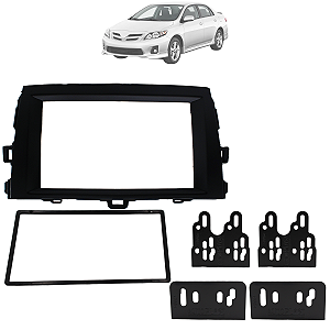 Moldura Painel Multimidia Corolla Preta 2Din JP CH