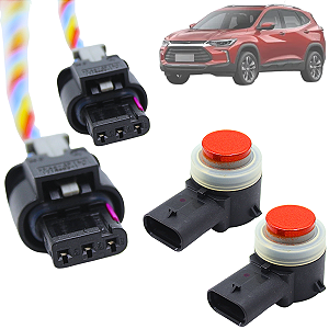 Par Sensor Estacionamento Com Chicote GM Onix Tracker 2020 2021 2022