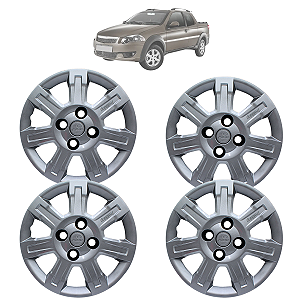 Jogo Calota Aro 14 Fiat Strada Trekking 2014 2015 2016