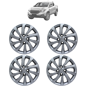 Kit Calota Fiat Strada 2018 2019 2020 2021 2022 Aro 15