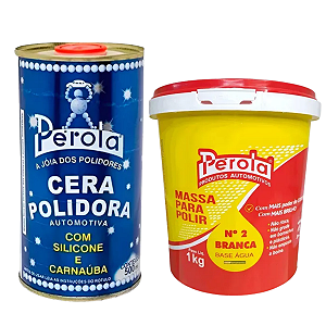 Cera Líquida Polidora Pérola 500 + Massa De Polir N2 1kg