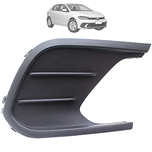 Moldura Farol Milha Polo 2023 2024 2025 Preta Sem Furo