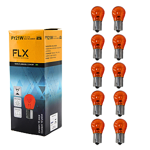 10 Lampadas 1 Polo Âmbar 12v P21w Pisca Seta Carro Laranja