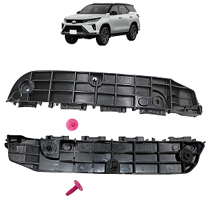 Kit Guia Suporte Parachoque Diant Hilux Sw4 2016 17 18 Até 2025