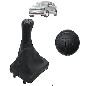 Kit Manopla Coifa Câmbio Ré P Frente Polo 2002 Até 2014