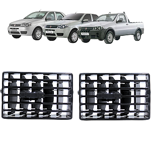 Kit 2 Difusor Saída Ar Palio Siena Strada Idea G4 2008 até 2012