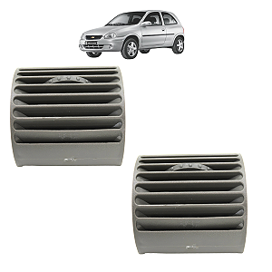 Kit 2 Grade Difusor Saída Ar Classic Corsa 1994 Até 2016 Cinza