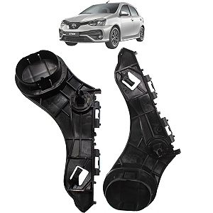 2 Guia Suporte Parachoque Etios Hatch 2013 Até 2021 Traseiro