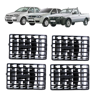 Kit 4 Difusor Saída Ar Palio Siena Strada Idea G4 2008 até 2012