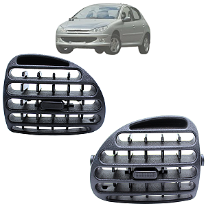 Kit 2 Difusor Saida Ar Peugeot 206 2001 02 Até 2010 Lateral