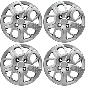 Jogo 4 Calota Prata Aro 14 Fiat Uno Way Vivace Economy Drive