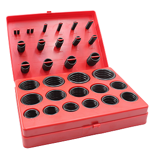 Kit Ferramentas 382 Peças Anéis O-Ring Borracha Preto