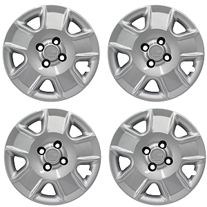 Jogo 4pçs Calota Gol Trend 2007 Até 2012 Aro 14 Prata