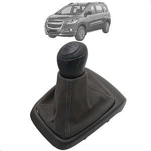 Manopla Bola Coifa Câmbio Marcha Spin 2013 Até 2018 Cinza Escuro 5M