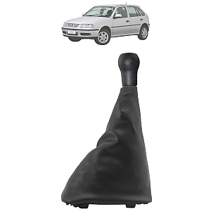 Kit Manopla Câmbio Marcha Bola Coifa Gol Parati Saveiro 1987 Até 1999 Base Curta