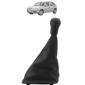 Kit Manopla Bola Coifa Câmbio Marcha Gol Parati Saveiro 1987 Até 1999 Base Curta Grafite