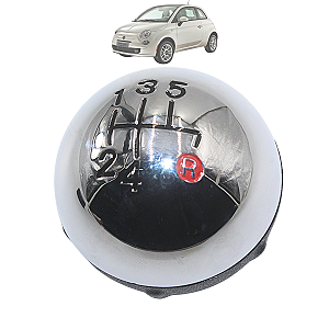 Manopla Bola De Cambio Marcha Fiat 500 2009 Até 2017