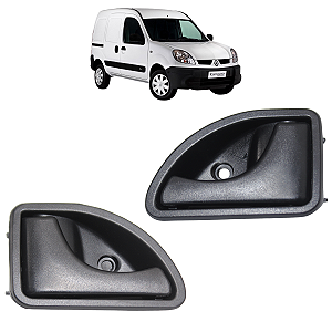 Par Maçaneta Interna Gatilho Kangoo 2000 01 02 03 até 2010 Preta