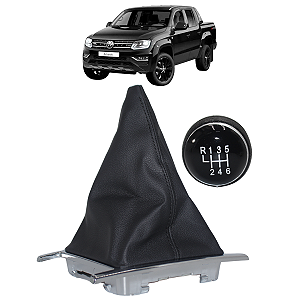 Kit Manopla Com Coifa Moldura Amarok 6 Marchas 2010 A 2022
