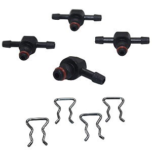 Kit Ferro Conector Trava L T Mangueira Retorno Bico S10 2.8