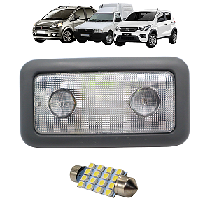 Kit Lanterna Luz Teto Traseira Palio Weekend Siena 2001 2002 2003 + LED