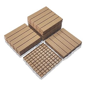 Decks Madeira Plástico Encaixe Modular Piscina Sacada Bege