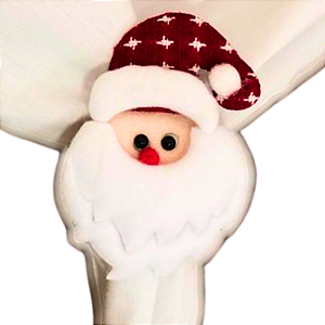 Anel Porta Guardanapo Papai Noel Natal Decoração Mesa 04un