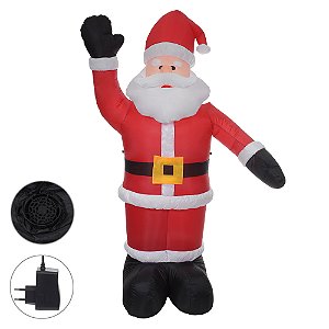 Papai Noel Gigante Inflável LED 2,40mt Enfeite Natal Bivolt