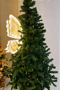 Enfeite Borboleta Iluminada 65cm estática branco quente Bivolt