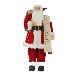 Papai Noel Vermelho 90cm Decoração Árvore de Natal Luxo