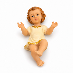 Menino Jesus 14cm para Presépio e Decoração Religiosa Natal