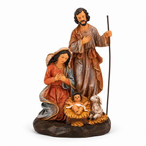 Sagrada Família 13cm Decor Religiosa Menino Jesus Presépio