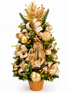 Mini Arvore de Natal Decorada de 65cm Enfeite de Mesa