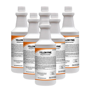 6 Yellow Pine Spartan 1l Desengraxante Limpa Pisos Carro