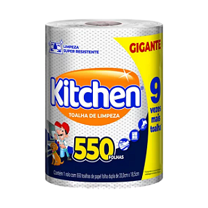 Toalhas De Papel Kitchen 550 Folhas Branco 20x18,5 cm FD.