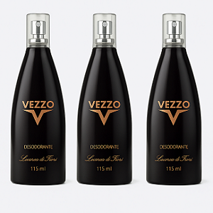 Kit 3 Desodorantes Vezzo 115ml Original Longa Duração