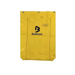 Saco Coletor De Resíduos P/ Carrinho Limpeza Amarelo - Bralimpia