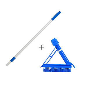 Escova de Rejunte + Cabo Telecópio com furo, Bralimpia