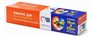 Saco Hermético Zip 18x23cm 10 Unidades Freezer