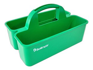 Cesto Organizador Produtos De Limpeza Verde Bralimpia