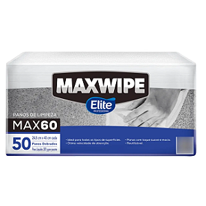 Pano de Limpeza Reutilizável Maxwipe Max60 50 Folhas Elite