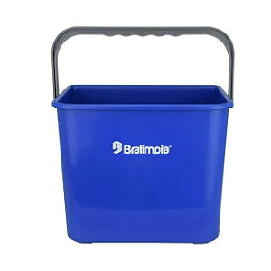 Balde 4 Litros Com Alça Azul Bralimpia Multiuso
