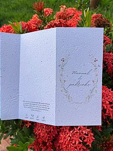 Convite de padrinhos casamento A4 com vinco