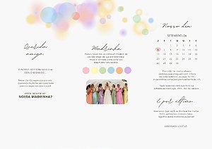 Convite de padrinhos casamento A4 com vinco