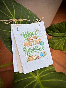 Bloco de notas em Papel Plantável