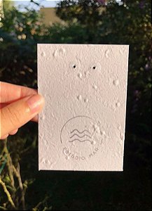 Tag etiqueta em papel semente plantável tamanho 7x10cm