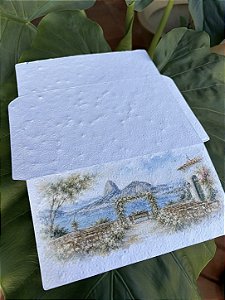 Convite de casamento com envelope