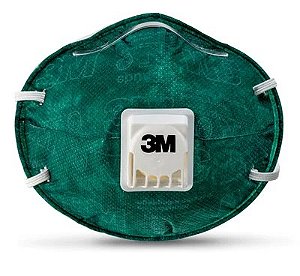 Respirador Descartável Partículas 3M™ 8822 Verde Concha CA5657 - Pacote com 10 - HB004116628