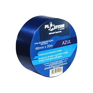 Fita Demarcação De Solo 48MMX30MM Azul Plastcor - 700.01512