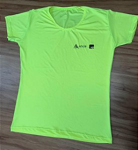 Camiseta de Malhar Amarelo Neon